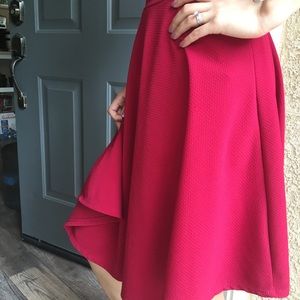 Red A-Line Skirt